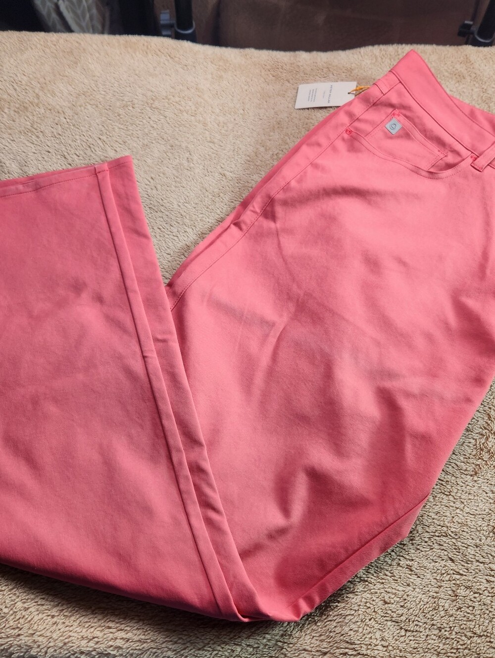 Peter Millar Crown Sport Performance Pants 44-42 Coral  ME0EB66FB New With Tags